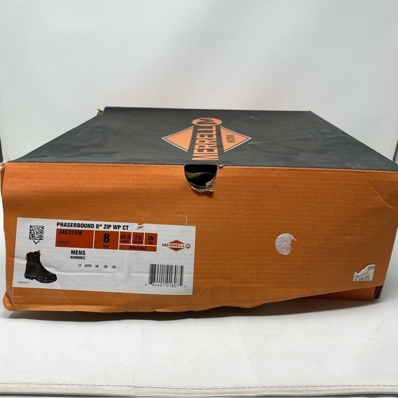 Merrell Men's J45315 Phaserboud Composite Toe Waterproof Safety Side Zip Boots - Picture 8 of 9